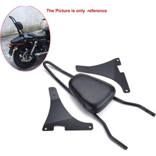 Samger Motorcycle Luggage Rack Sissy Bar Backrest Cushion Pad Black for Harley Sportster XL883C 883R 1200R XLH883 1200