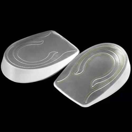1 Pair Silicone Gel Heightening Shoe Pad Men Women Foot Care Protector Insoles Elastic Cushion Arch Support Insert Heel Pads