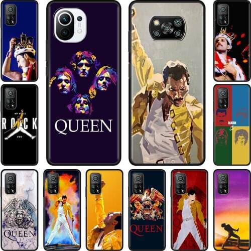 Silicone Cover For Xiaomi Mi Poco X3 NFC 10T Pro 9T Note 10 Lite M3 11 F3 9 CC3 A2 Black Soft Phone Case Music Queen Team Shell
