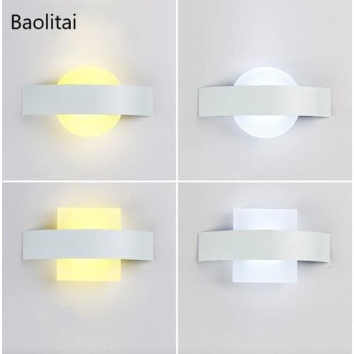 Modern Simplicity Aluminum Bedroom Bedside Acrylic Led Wall Lamp Balcony Corridor Aisle Mirror Light Creativity Moon Wall Lights