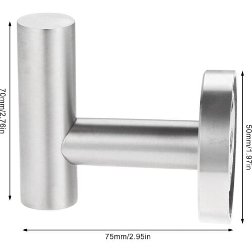 1/2Pcs Circle bath coat hook Stainless Steel Brushed Nickel Bathroom Kitchen Bedroom HardPendant Clothes Wall Hook