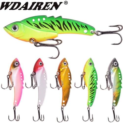 1Pcs Metal Vib Fishing Lure Jig Saltwater Lures Weights 9g 13g Waist Reinforce Jigging Lure Bass Trout Isca Artificial Pesca