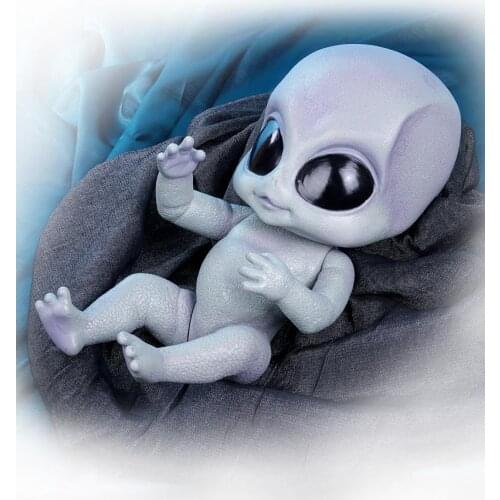 14inch Reborn Alien Baby Doll Realistic Reborn Baby Alien Doll Hand-detailed Paiting Vinyl Toy Collectible Baby Christmas Gifts