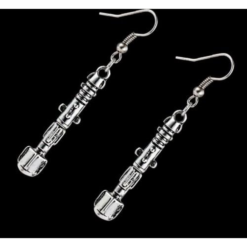 24pairs/lot Sonic Screw driver Charmed Interpreted Earrings Vintage Jewelry For Women