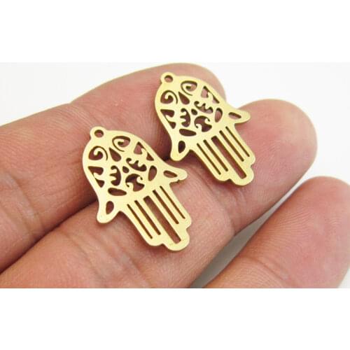 Brass hand charm 23.5x16.5x1mm Raw brass hollow hand pendant Earrings bracelet findings -2pcs R1256