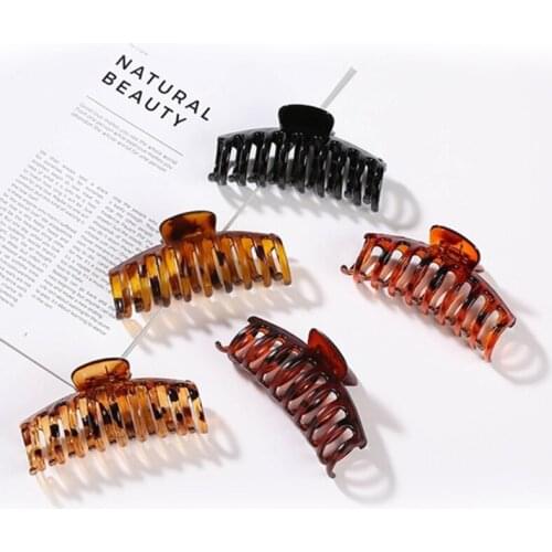 9pcs Hair Claw Clips Set Hair Clamps Simple Non Slip Claw Hairpin Plastic Jaw Clips Accessories for Women Girls