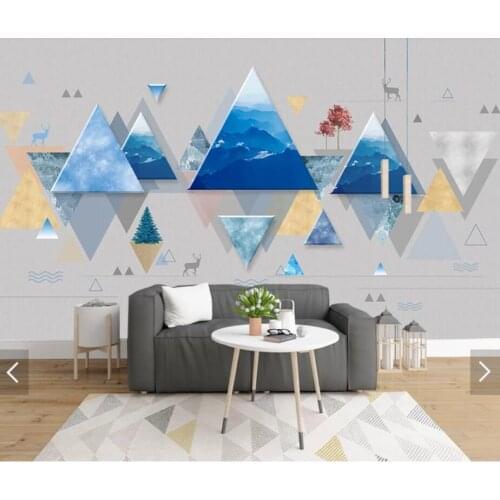 Abstract Triangle Wallpaper Mural 3D Photo Wallpapers for Living Room Bedroom Wall Decor Canvas Wallpapers Customize