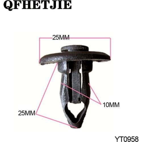 Automotive Fastener Clips for Buick Car Front and Rear Bumper Rivets Clamp Pushing Nail Pins 100 pcsYT-0958 Bumper Repair Parts