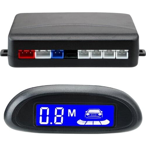 Car Auto Parktronic LED Parking Radar With 4 Parking Sensors Backup Car Parking Radar Monitor Detector System Backlight Display