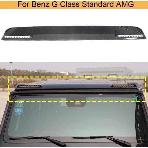 Car Front Roof Spoiler Wing For Mercedes-Benz G Class Standard AMG 2019 2020 Front Roof Boot Lip Wing Spoiler Carbon Fiber