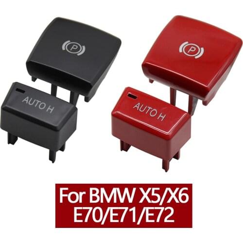 Car Handbrake Electronic Parking Brake Switch Auto H P Button Cap Cover Replacement For BMW X5 X6 E70 E71 E72 2007-2013