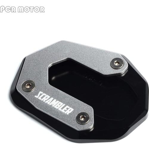 Side Kickstand Stand Extension Support Plate Motorcycle Accessories For DUCATI Scrambler Classic 2015-2017 Free Shipping LOGO