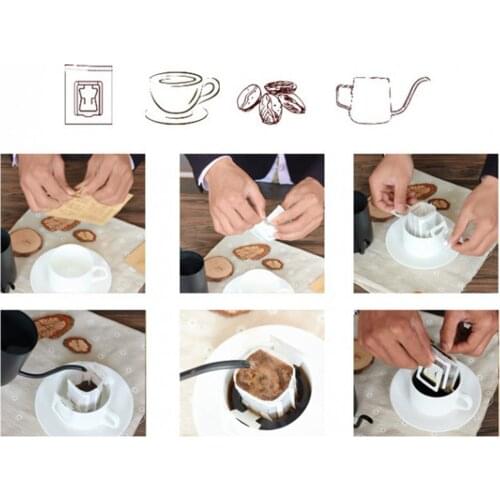 Coffee Filter Paper Bag Single Serve Disposable Dripper Bag for Home Office