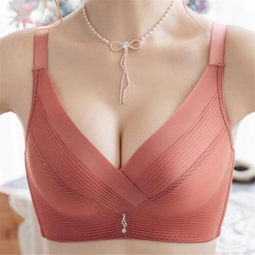 4 Hook Gather Bras Women Underwear Gathers Shock-proof Thin Pad Push Up Bra Female Intimate Modis Bralette Lingerie Sexy Brassie