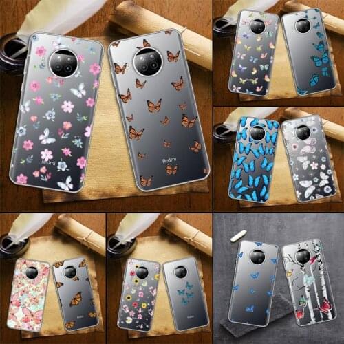 Butterfly High-quality design patterns Phone Case Transparent for Xiaomi Redmi note 10 t 8 9 pro lite 11