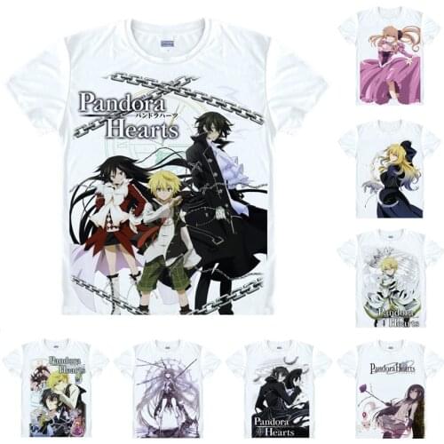 Coolprint Anime Shirt Pandora Hearts T-Shirts Multi-style Short Sleeve Oz Vessalius Sharon Rainsworth Cosplay Motivs Shirts
