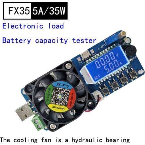 1PC Electronic Load USB Load Tester 35W Constant Current Battery Capacity Tester