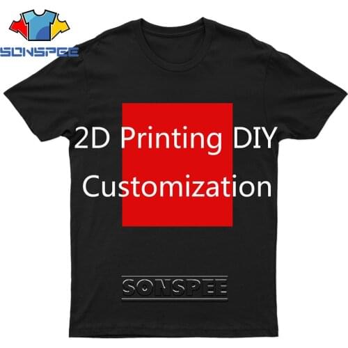 SONSPEE DIY Cotton 2D Print Create Customer Design Anime/Photo/Star/You Want/Singer Pattern Kid T-Shirt Sublimation Top Clothing