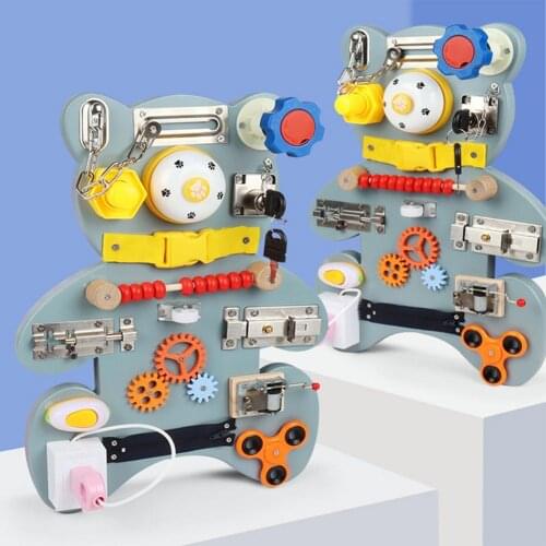 Montessori Toys Busys Board Early Educational Toy Fine Motor Training Self-Care Ability Children Game Preschool Kids Sensory Toy