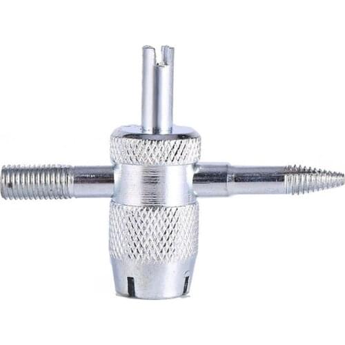 4 Way Car Truck Tire Screwdriver Valve Stem Core Remover Tool Tyre Valve Core Deflating Tools Bicycle Tire Repair Tool