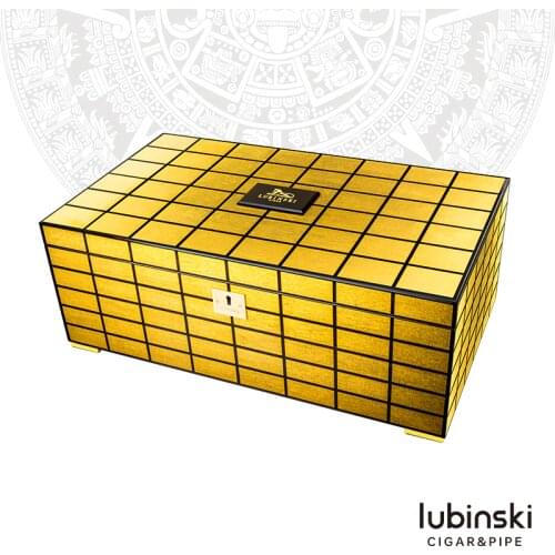 LUBINSKI Limited Edition High-Capacity Noble Cedar Wood Travel Humidor With Lock Humidifier Hygrometer Cigar Case Humidor Box