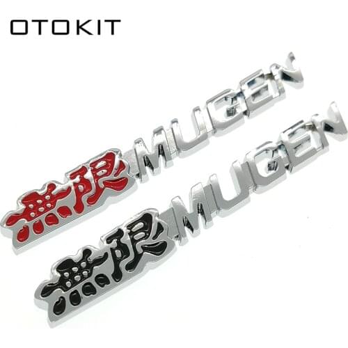 1 pcs 3D Chrome Metal Mugen Emblem Logo Rear Badge Car Trunk Sticker Car Styling for Honda Civic Accord CRV Fit