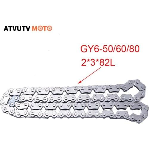 Motorcycle 82L Links Timing Chain Timing Chain Tensioner Guide For GY6 50cc 60cc 80cc 137qma 139qmb Scooter Moped 2*3*82