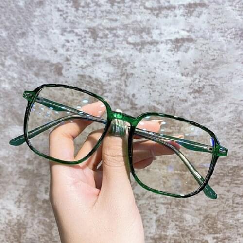 Trendy retro big-frame anti-blue glasses, 2020 net red rice nailed glasses frame, new mortise square flat mirror