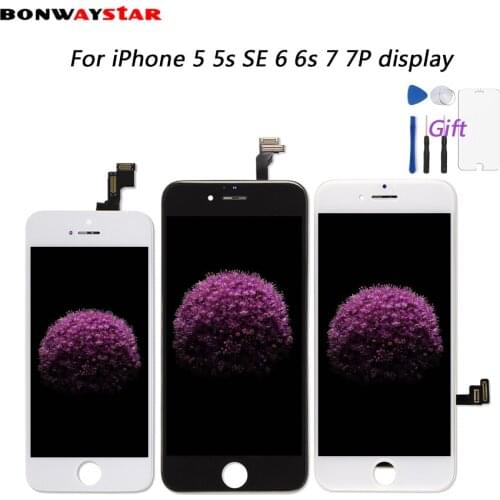 Bonwaystar Original For iPhone 5 5s se 6 6S 7 7p LCD With Perfect 3D Touch Screen Digitizer Assembly For iPhone 6SP Display +T