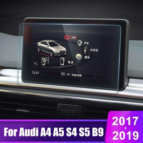 Tempered Glass Film For Audi A4 B9 S4 A5 S5 Q5 2016-2019 Car GPS Navigation Screen Protector Film LCD Touch Sticker Accessories