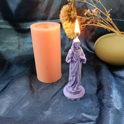 God Jesus Father Candle Mold Silicone Clay Mould