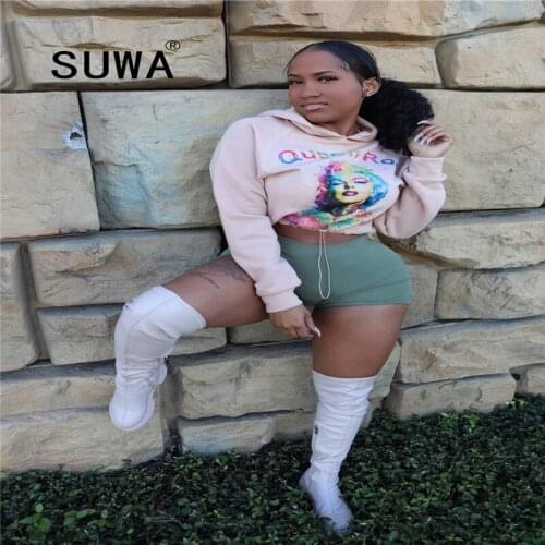 Женские толстовки с надписями SUWA China At AliExpress