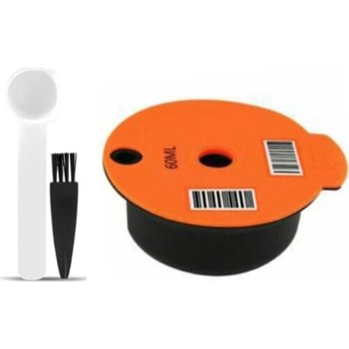 T3EC 60/180ml Refillable Coffee Capsule Pod Cup Stainless Steel Mesh Reusable Coffee Fliter Strainer Cup