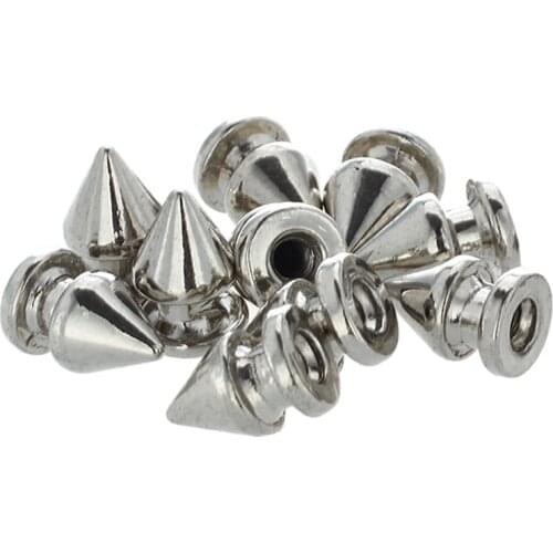 10x copper 8 * 12mm rivets Silver Pointed Studs Punk Rivets screw