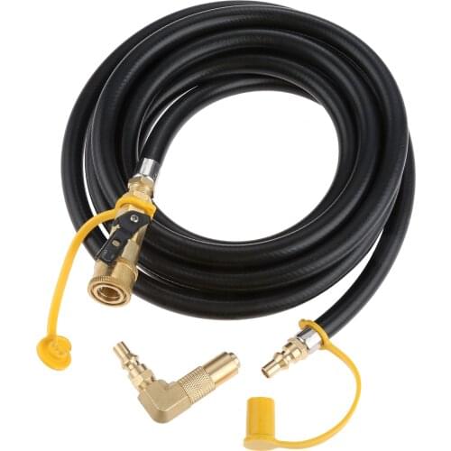 12FT Male/Female Quick-Connect RV Propane Extension Hose Compatible with Blackstone 17"/22" Griddles