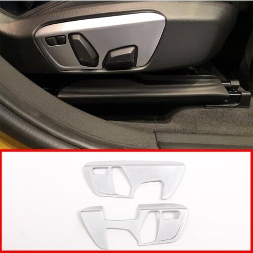 2 Pcs ABS Chrome For BMW X1 F48 2016-2019, For BMW X2 F47 2018 Car Seat Button Frame Trim Accessories
