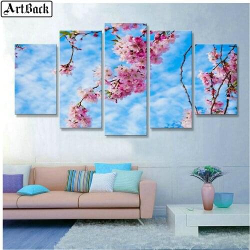 ARTBACK 5 spell diamond painting flowers peach pictures full square diamond mosaic crafts diamond embroidery stickers