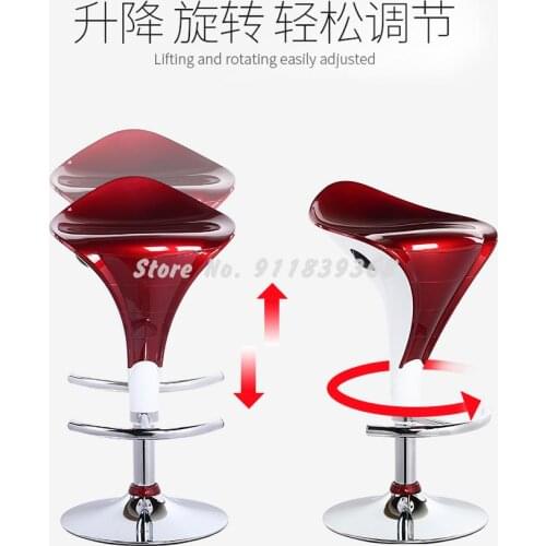 Bar Chair Lift Modern Simple High Stool Family Bar Stool Bar Chair Nordic Bar Chair Net Red Chair High Stool