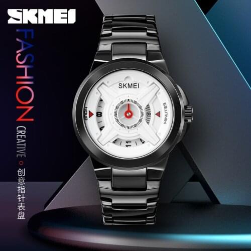 SKMEI Creative Non-pointer Simple Time Fortune Watch Male Student Waterproof Unique Second Hand Sports Quartz Watch 1699