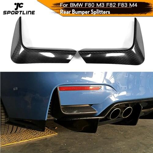 Carbon Fiber Rear Bumper Diffuser Lip Splitters Lower Corner Spoiler Covers for BMW F80 M3 F82 F83 M4 4 Door 2 Door 2014 - 2019