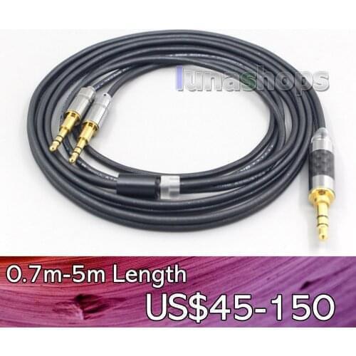 LN007130 Black 99% Pure PCOCC Earphone Cable For OLLO Audio S4 MIXING S4R Recording S4X Reference HPS Headphone