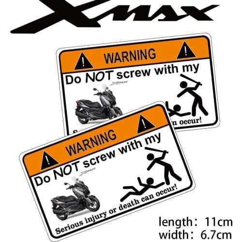 KODASKIN Motorcycle Cheap 2D Creative Warning Sticker Decal for YAMAHA XMAX