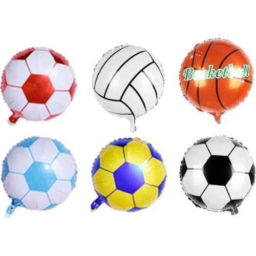 Hotsale 18inch basketball balloons 10pcs football soccer helium foil globos children classic toys happy birthday party supplies