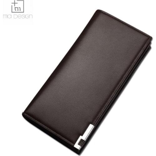 Men Cards holder purseMen PU leather long clutch wallet business brown black male fashion pocket wallet Coin bag purse