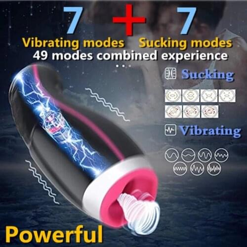 Auto Heating Sucking Masturbator Cup Smart Pulse Flashlight Vibrator vagina real pussy Blowjob Sex Toy electric Male masturbator