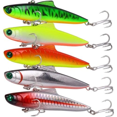 1Pcs Fishing Lure 70mm/18g Sinking Metal VIB Hard Bait Long Shot Full Swimming Layer Hard Bait Pesca Artificial Bait Accessories