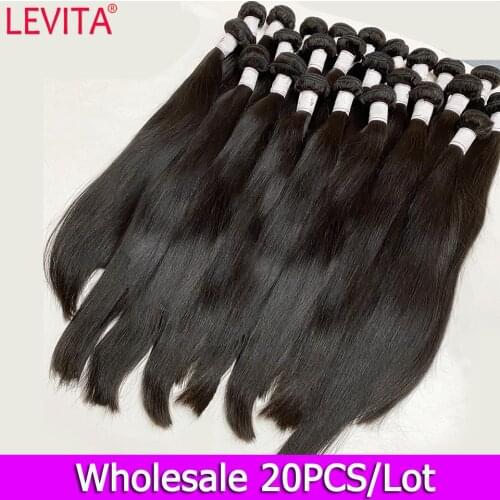 10A Grade 100% Human Hair Bundles Wholesale Straight Bundles Deals Weft Hair Extension Peruvian Brazilian Hair Weave Bundles