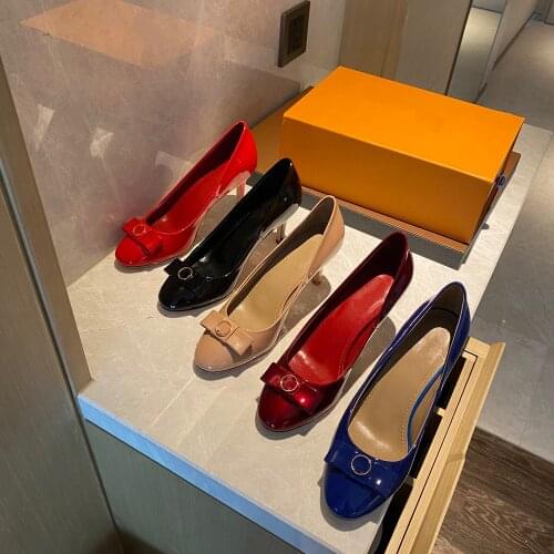 2021 New Spring Summer Shoes Hot Sell Genuine Leather Ladies Pumps Luxury Brand Design High Heels Popular Wedding Shoes