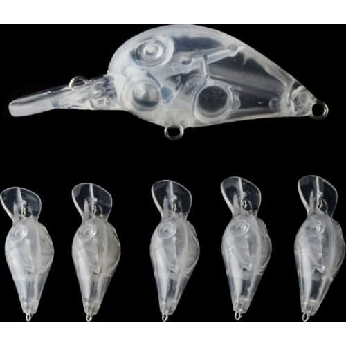 4.5CM/2.1G 50pcs Blank Unpainted Bait DIY Minnow Crankbait wobbler Unpainted Lure Freshwater Fishing Blank Hard Lures Isca Pesca