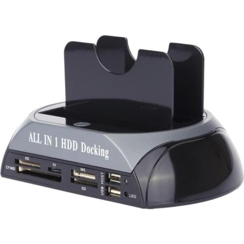 2.5/3.5 Inch Sata/Ide Hdd Case Dual Bay Hard Drive Docking Station Enclosure for Win 7/98/98/SE/ME/2000/XP/VISTA